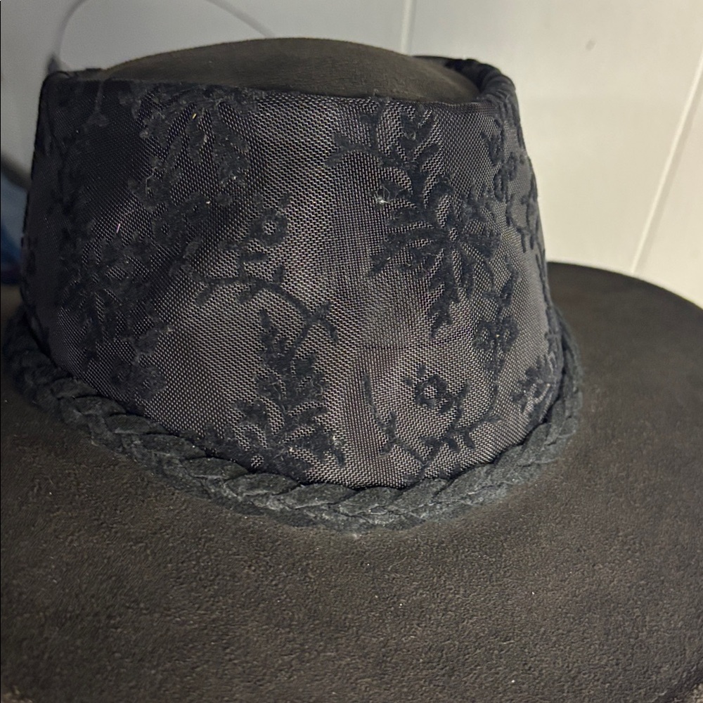 Kakadu Traders (Australia) Black Floral See through Hat for women